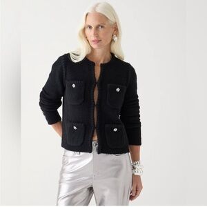 NWT J Crew Odette sweater lady jacket with jewel buttons